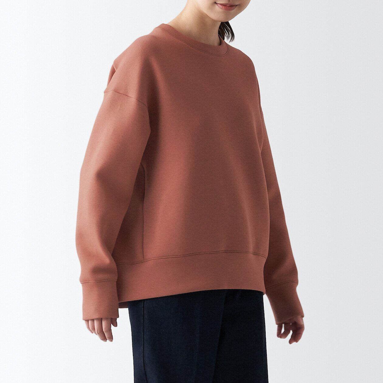 Women's Cotton Blend Long Sleeve Sweatshirt | MUJI