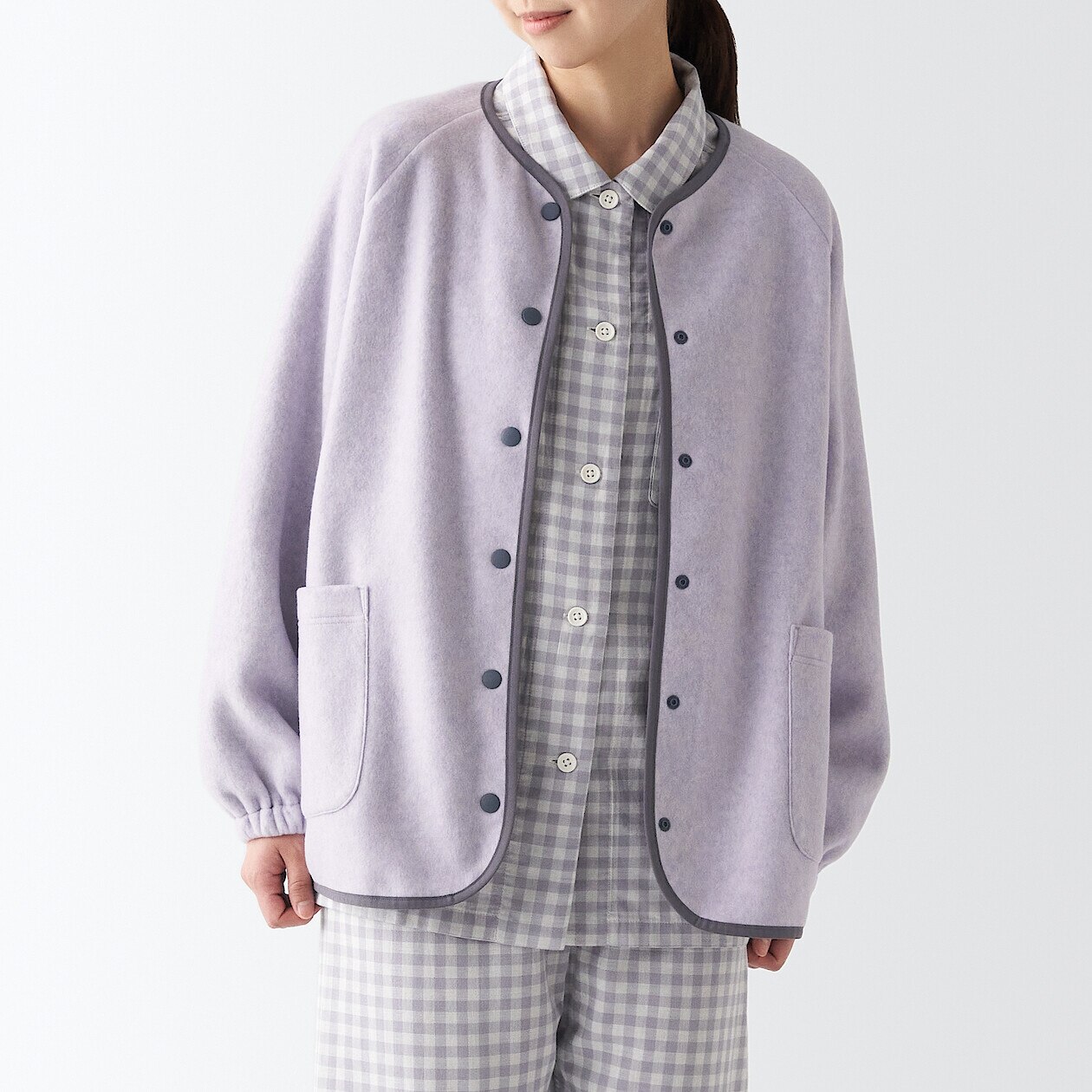 muji fleece cardigan