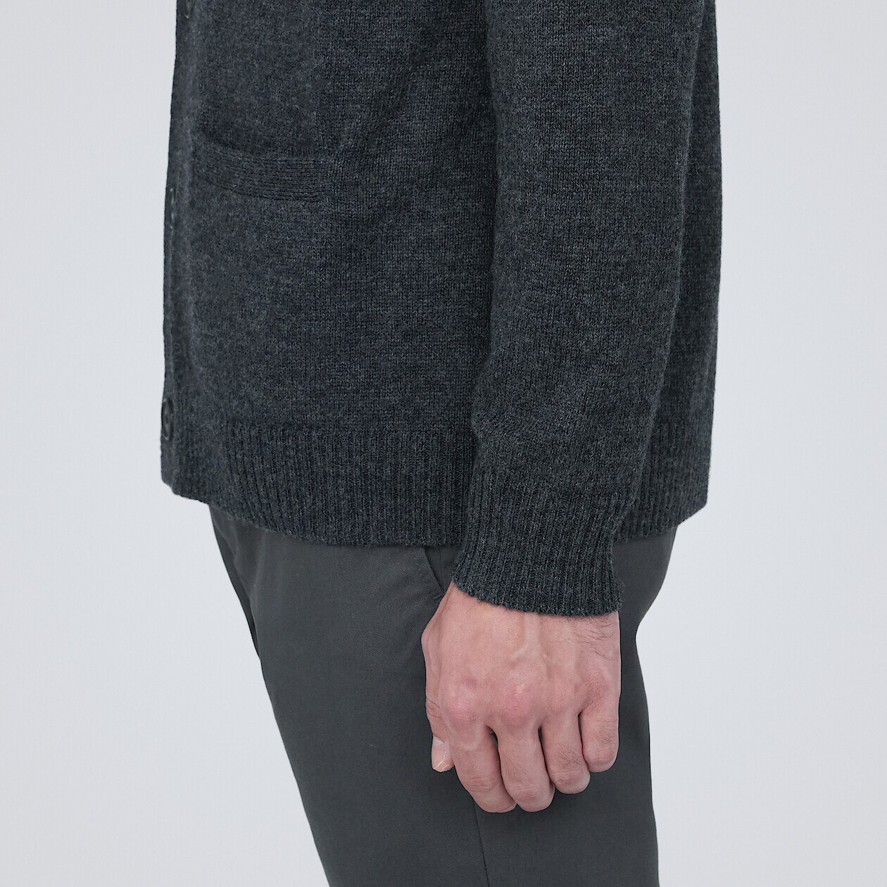 Men's Yak Wool Blend V Neck Cardigan | MUJI